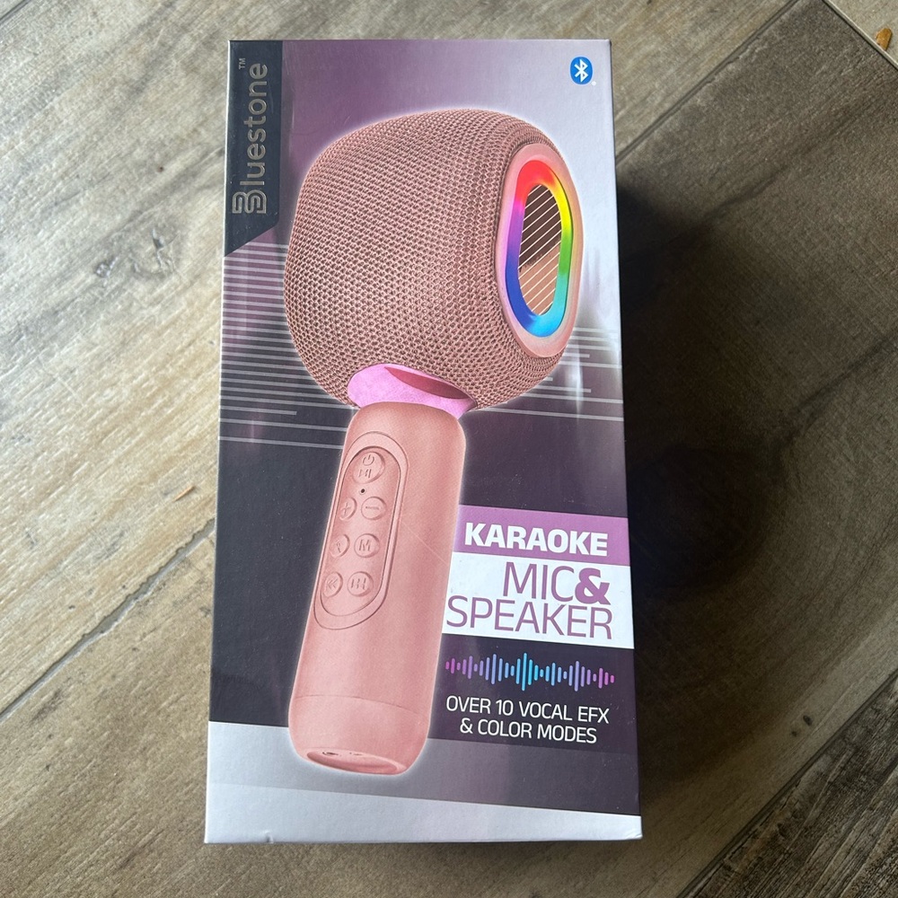Bluestone Pink Karaoke Mic & Speaker